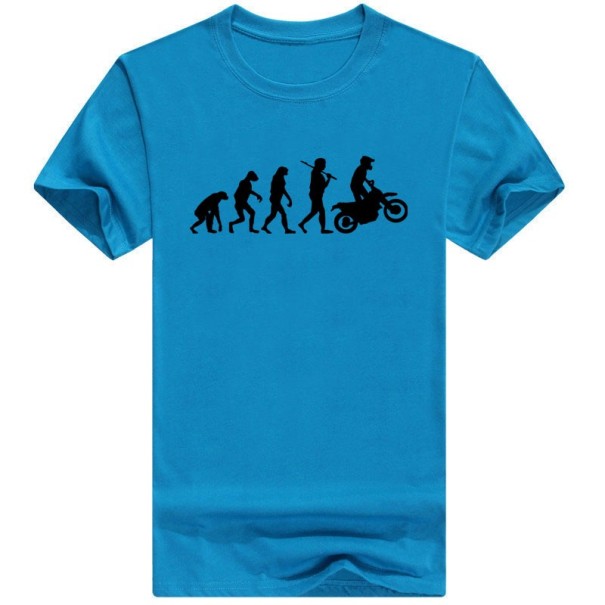 Herre T-shirt - Motocross Evolution J3243 blå-sort L