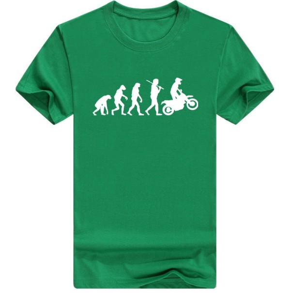 Herre T-shirt - Motocross Evolution J3243 grøn-hvid M