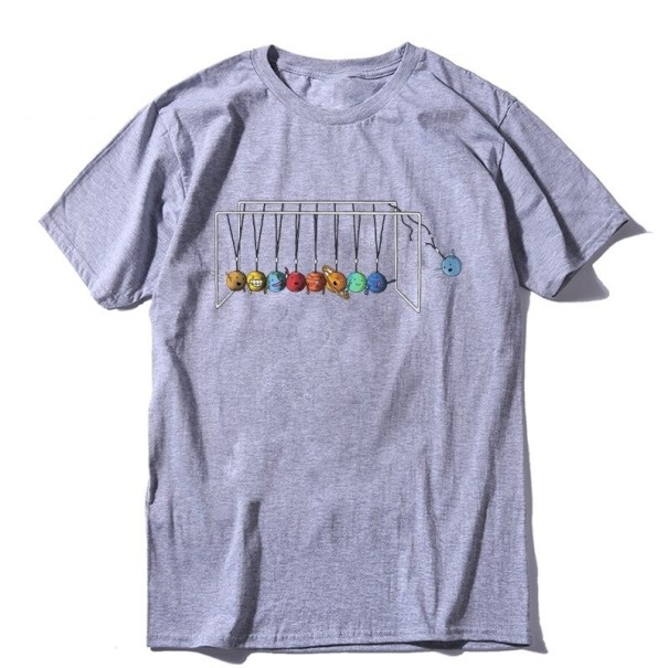 Herre-T-shirt T2125 lysegrå XS