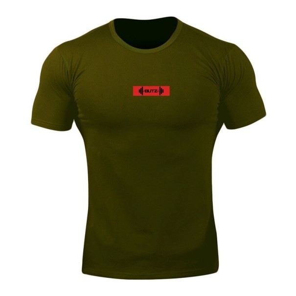 Herre-T-shirt T2174 armygrøn L Herre-T-shirt T2174 armygrøn L