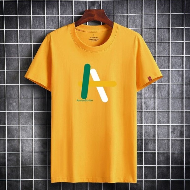 Herre-T-shirt T2257 mørkegul S