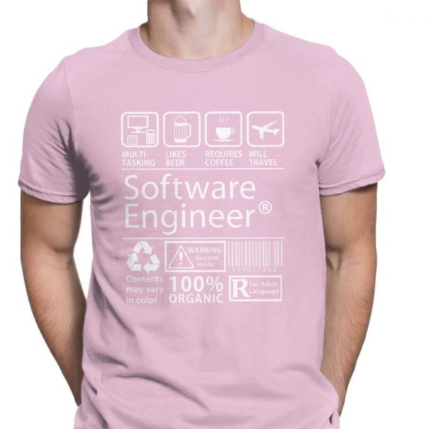 Herre-T-shirt T2306 rosa XS Herre-T-shirt T2306 rosa XS