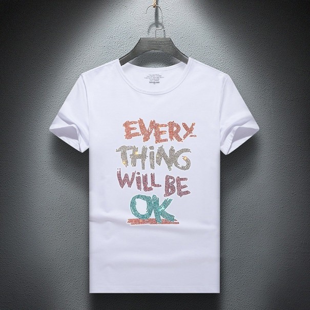 Herre-T-shirt T2394 hvid M Herre-T-shirt T2394 hvid M