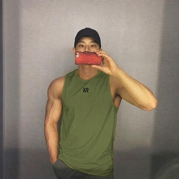 Herre tanktop F1817 armygrøn L
