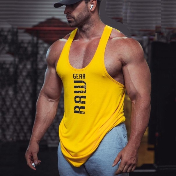 Herre tanktop F1832 gul L