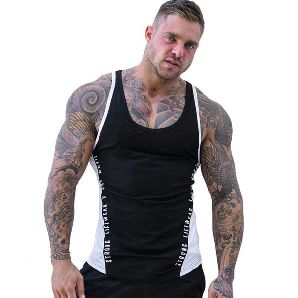 Herre tanktop F1836 sort M