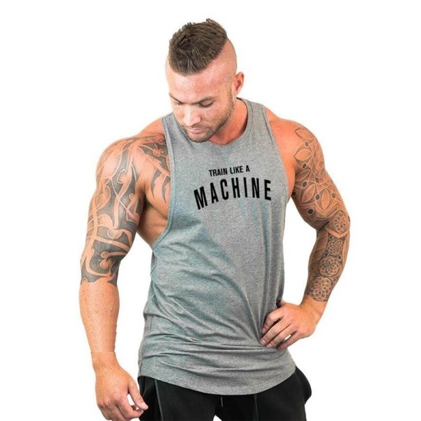 Herre tanktop F1838 grå L 2
