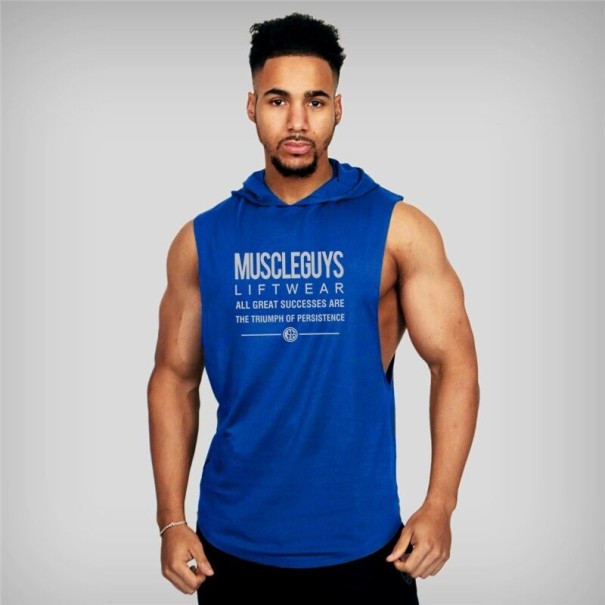 Herre tanktop med hætte T1954 blå M