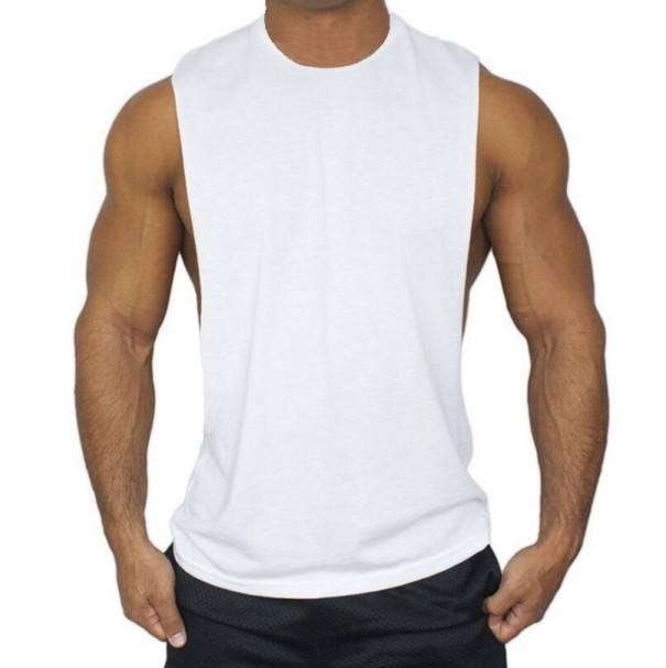 Herre tanktop T1949 hvid S 1