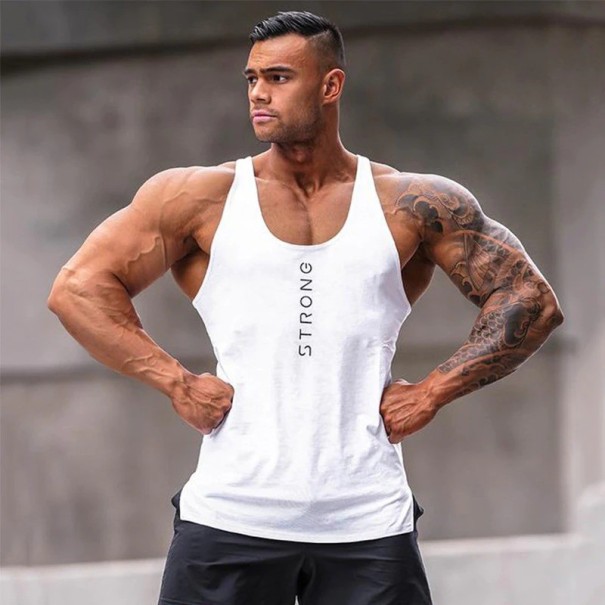 Herre tanktop T2008 hvid S
