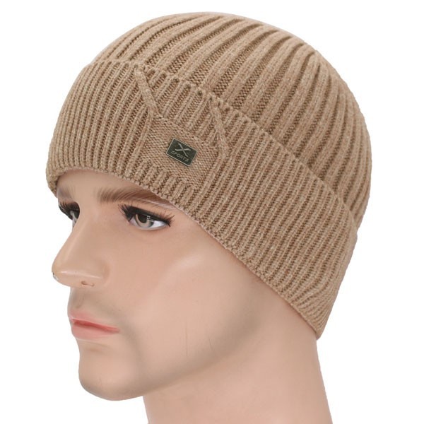 Herre vinterhue beige