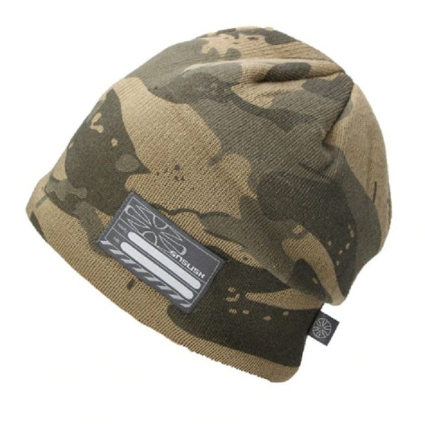 Herre vinterhue med militærmønster J1458 khaki