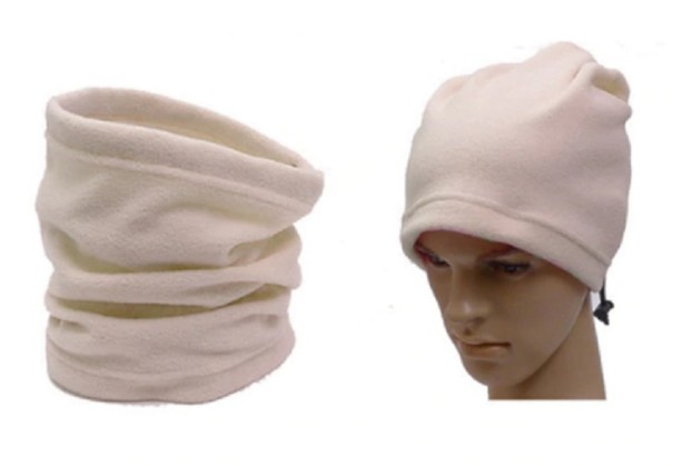 Herre vinterhue og halsvarmer 2-i-1 J3240 beige