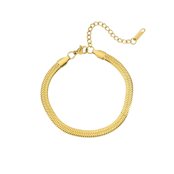 Herrearmbånd i rustfrit stål 17-22 cm 5 mm Justerbart metal smykke til mænd Elegant armbånd i kvalitetsstål til daglig brug guld