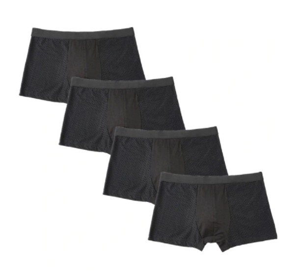 Herreboksershorts Edvin - 4 stk. sort L