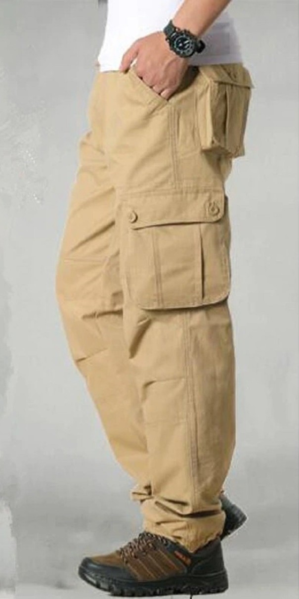 Herrebukser F1372 khaki 30