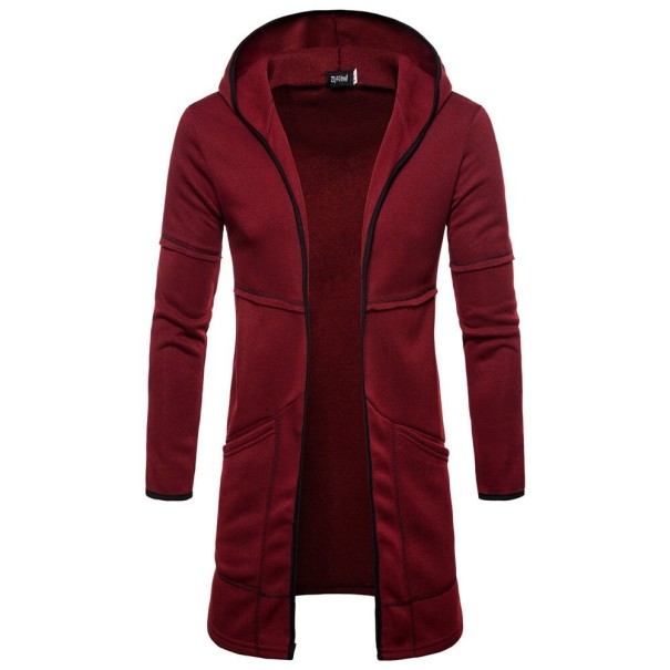 Herrecardigan vinrød M