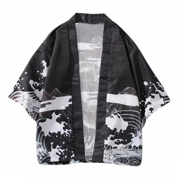 Herredragecardigan F713 sort S