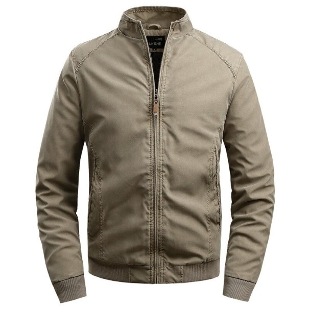 Herrejakke med krave S109 khaki M