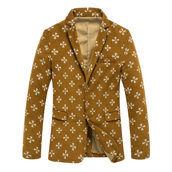 Herrejakke med print J2179 khaki XXS