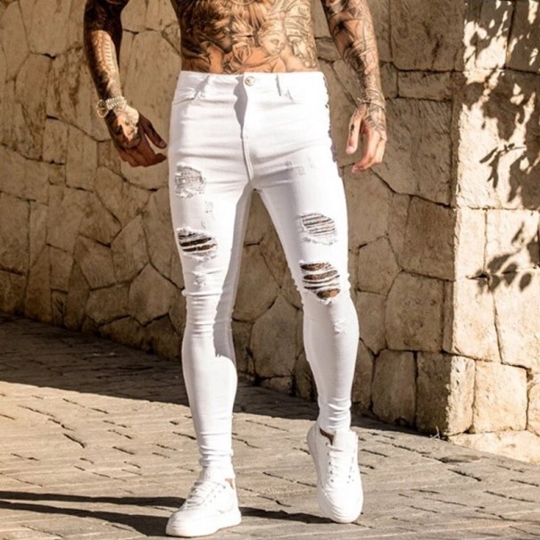 Herrejeans F1702 hvid XS