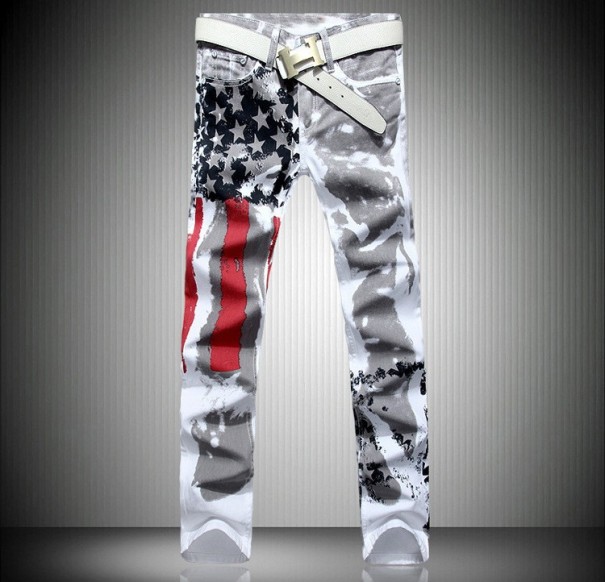 Herrejeans med amerikansk flag 28