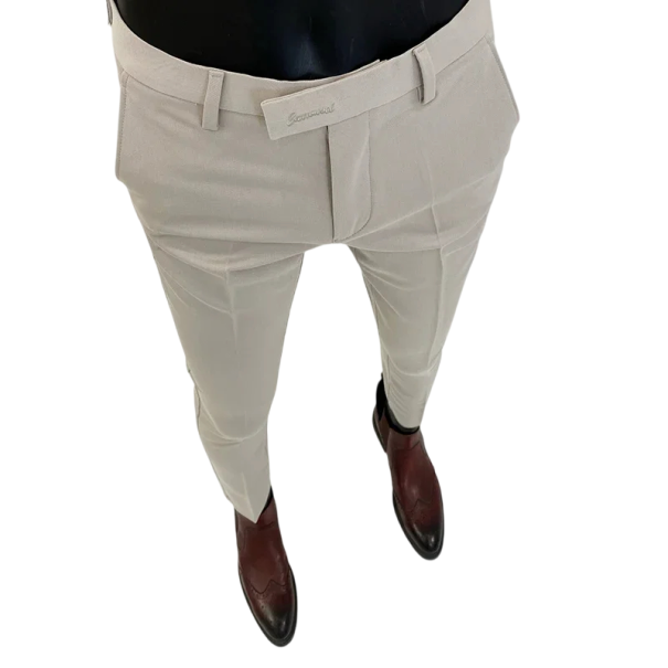Herren Anzughose mit Taschen Einfarbig Elegant Gerade geschnitten Bequeme Hose für Männer zur Arbeit und zu Festlichkeiten grau 34