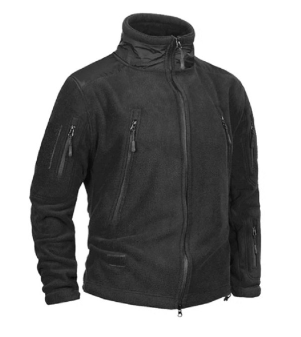 Herren-Armee-Fleecejacke J2585 schwarz XL