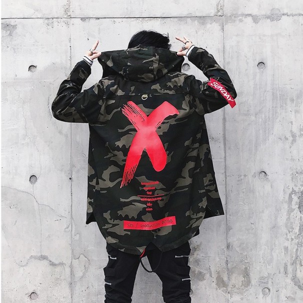 Herren-Armeejacke mit Kreuz J1409 rot XL
