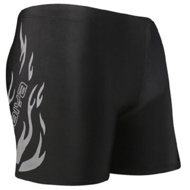 Herren-Badeanzug mit Flammen F965 grau M 4