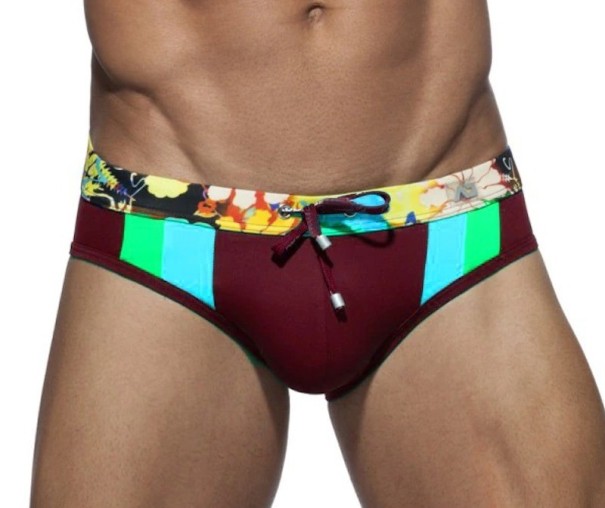 Herren-Bademode F943 weinrot XL