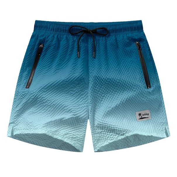 Herren Badeshorts mit Reißverschlusstaschen und Netzfutter elastischer Bund mit Kordelzug Badeshorts für Strand, Pool und Urlaub dunkelblau M