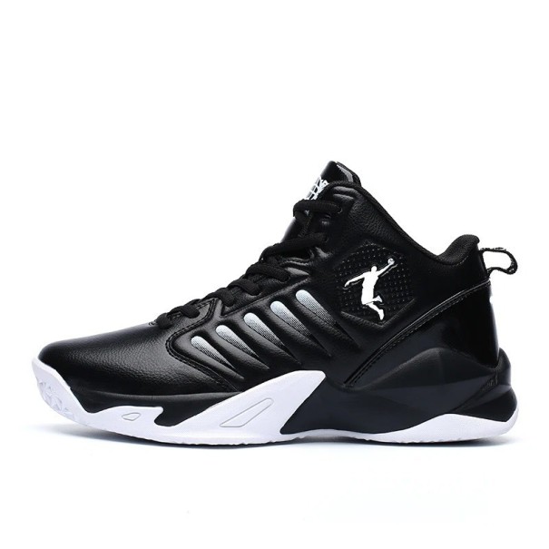 Herren-Basketball-Sneaker, atmungsaktive Turnschuhe, rutschfeste Sportschuhe, Sport-Basketball-Schuhe schwarz 37