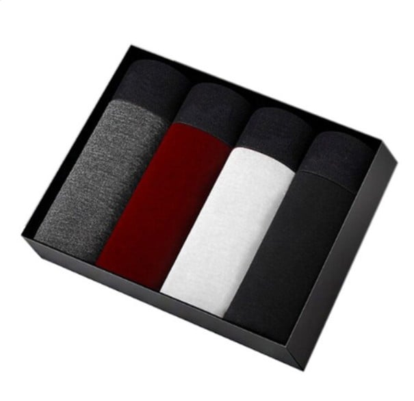 Herren Baumwollboxershorts - 4 Stück M 3