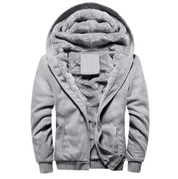 Herren-Baumwollfleecejacke J934 grau XL