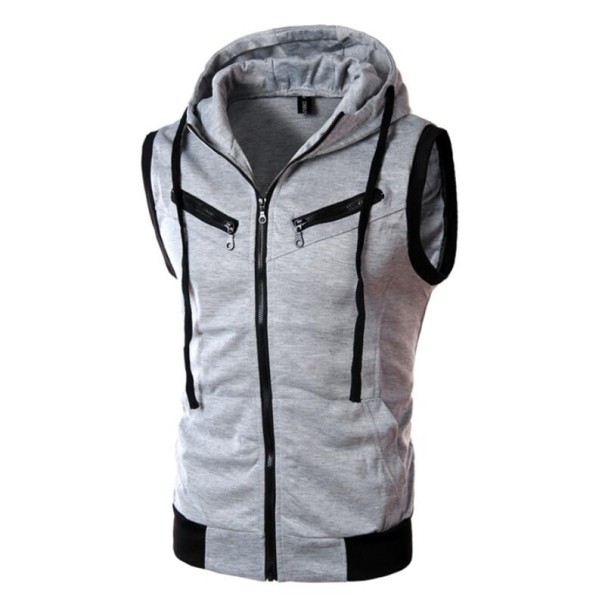 Herren-Baumwollweste J2039 hellgrau XS
