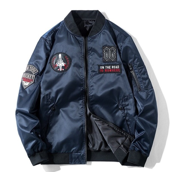 Herren-Bomberjacke F1133 dunkelblau XXL 2