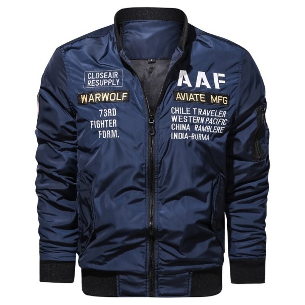 Herren-Bomberjacke F1153 dunkelblau L