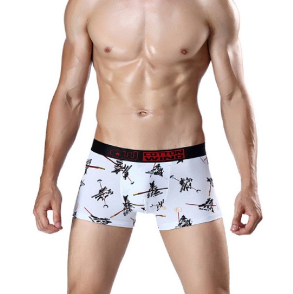 Herren-Boxershorts A14 weiß L