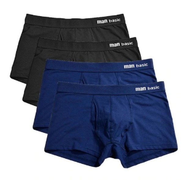 Herren-Boxershorts aus Baumwolle – 4 Stück XXS 1