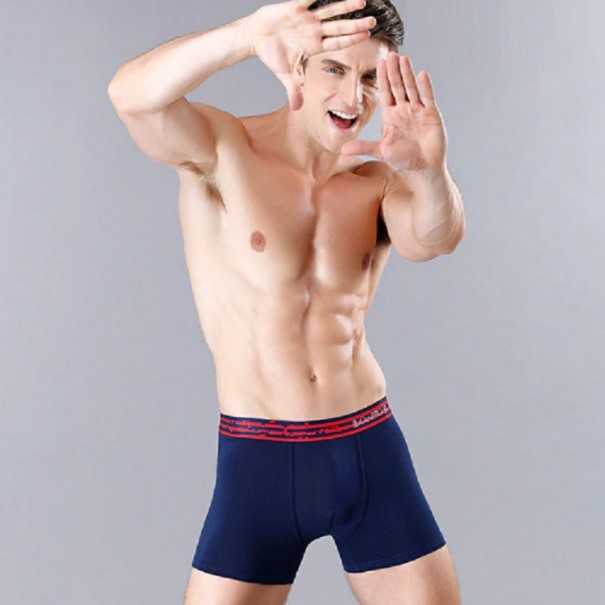 Herren-Boxershorts aus Baumwolle dunkelblau XL