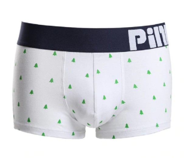 Herren-Boxershorts mit Baum-Print weiß S