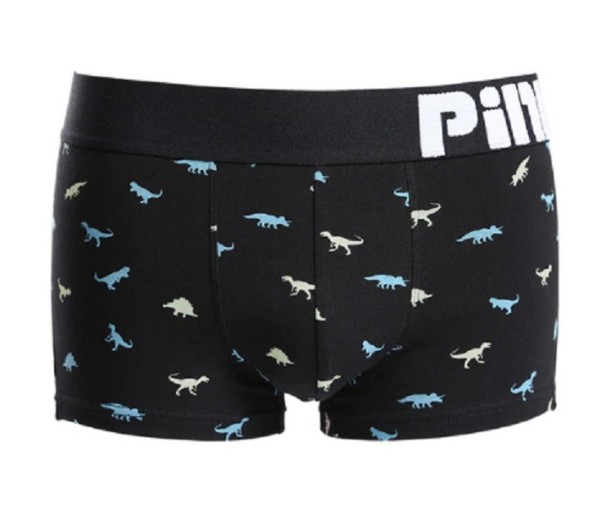 Herren-Boxershorts mit Dinosauriern schwarz M