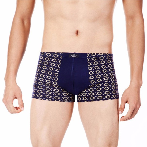 Herren-Boxershorts mit Muster A2449 dunkelblau S