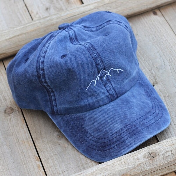 Herren-Cap mit Bergen dunkelblau