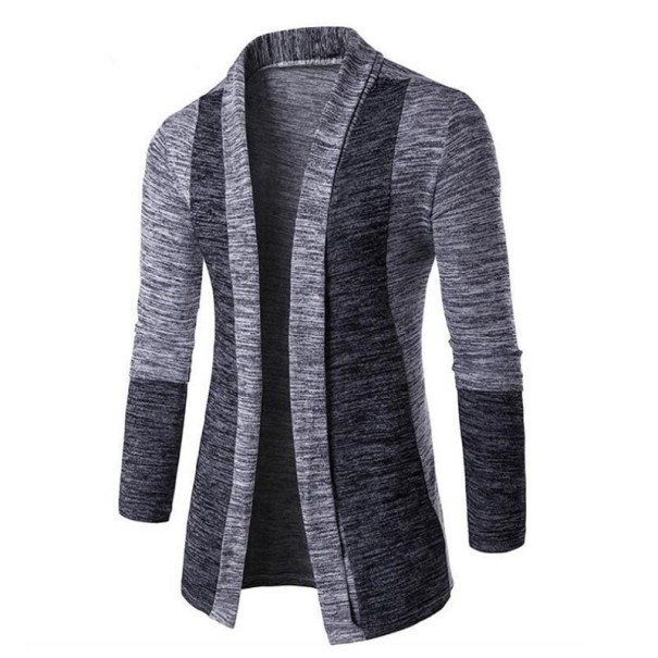 Herren-Cardigan F285 grau L