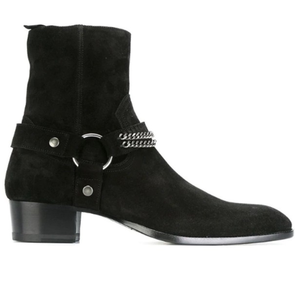 Herren-Chelsea-Stiefel aus Leder schwarz 38