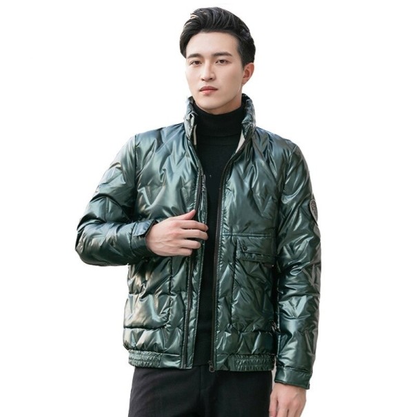 Herren-Daunenjacke F1304 dunkelgrün M