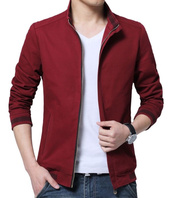 Herren elegante Frühlingsjacke J936 rot XL