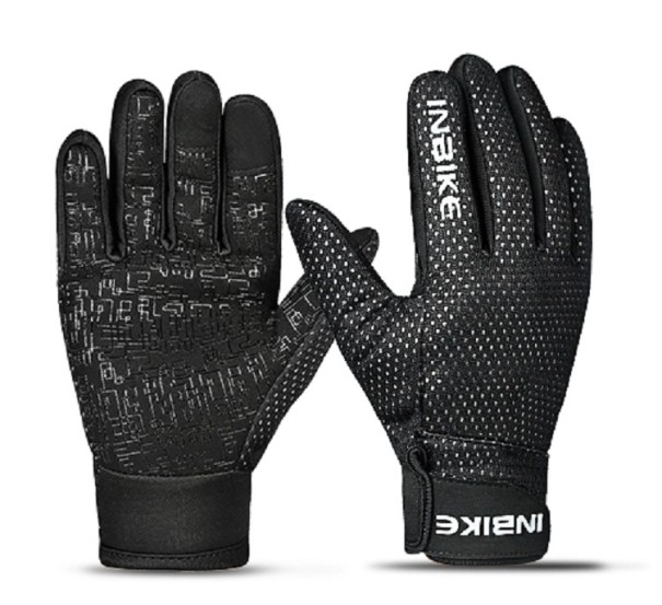 Herren-Fahrradhandschuhe INBIKE J1466 schwarz XXL